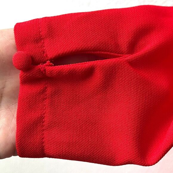 H & M Womens Fire Red Puff Sleeves Mini Dress Size Small - Picture 9 of 15
